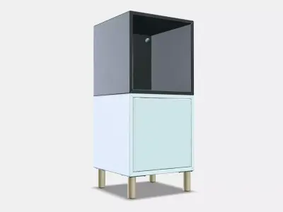 EKET Cabinet combination with legs 5 Low-poly 3D model