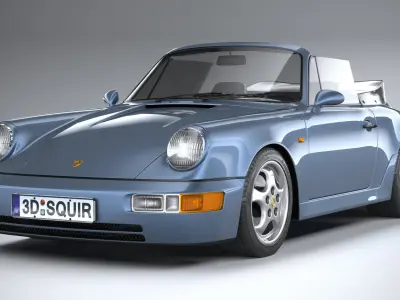 Porsche 911 964 Cabrio 1993 3D model