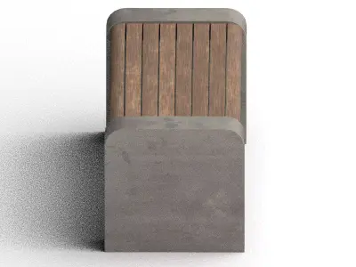 Park Bench 03 Low-poly 3D model