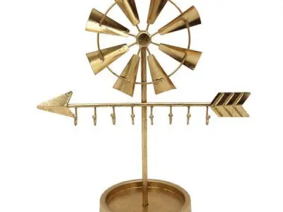 Gold Lucas Windmill Sculpture 3D model