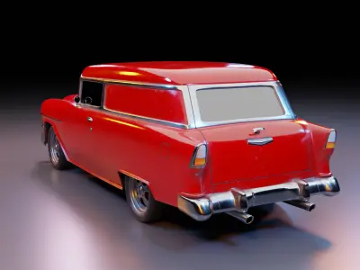 1956 Chevrolet Sedan Delivery Low-poly 3D model