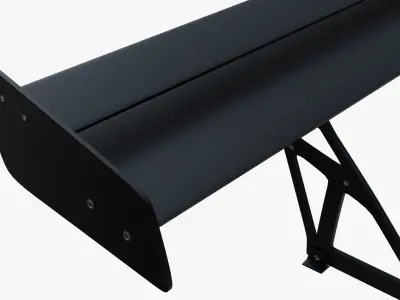 Double Spoiler Low-poly 3D model