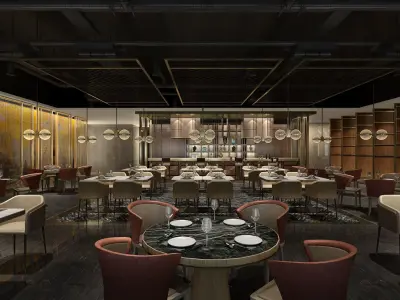 restaurant interior scenes 3D model