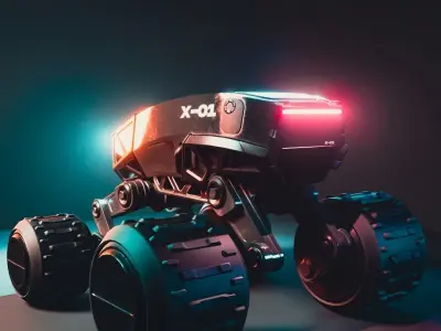 SciFi Vehicle Low-poly 3D model Low-poly 3D model