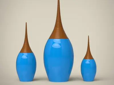 Vase set 3D model