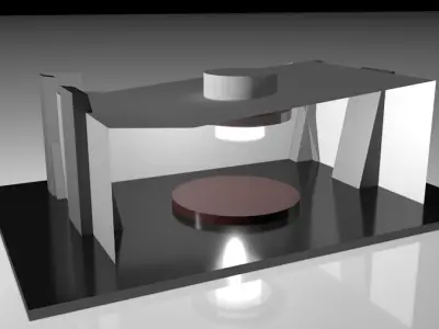 3d Exhibition Stand  and  Hall Design Low-poly 3D model