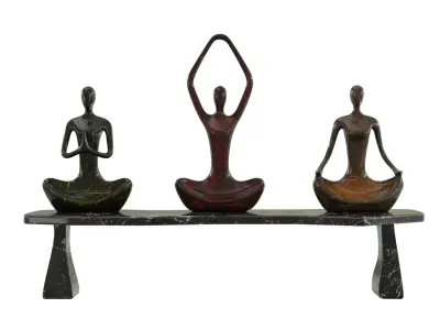 Yoga Statue Low-poly 3D model