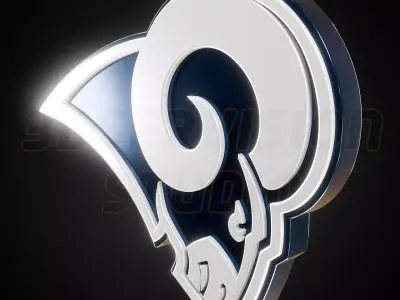 Los Angeles Rams logo - Cinematic - 3D print 3D model