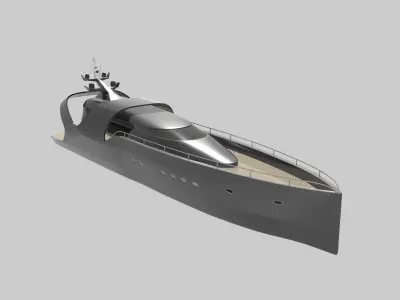 superyacht 60m 3D model
