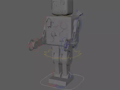 robot rig for Maya Free 3D model