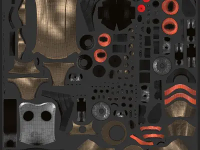 Robot with eyes Low-poly 3D model purchase