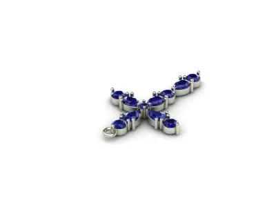 Cross with drop stone 3D print model