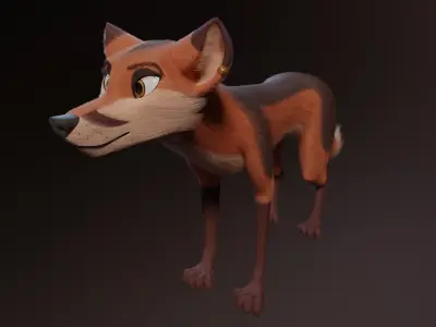 Nika Fox NSFW Version Low-poly 3D model