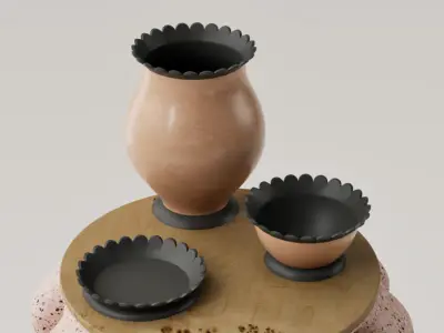 Set Jarrones decorativos - floreros - vasos 3D print model