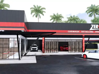 Modern Luxury Car Wash  3D model