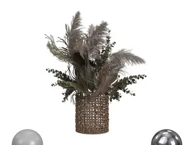 Bouquet of Dried Flowers 3D model