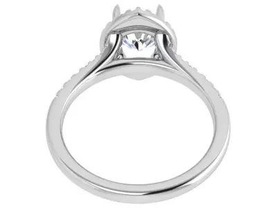 Marquise Halo Ring 4540 3D print model
