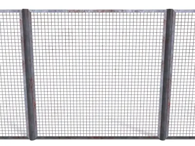 Low Poly Modular Fence 18 Low-poly 3D model