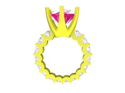 7349 luxury korean style engagement women ring 3D print model