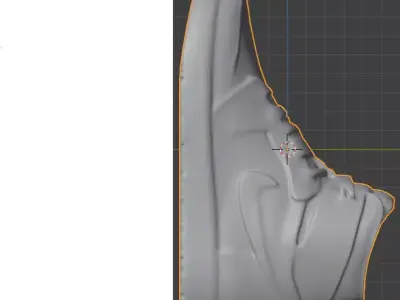 3D model Air Jordan 1 Chicago sneaker with a Nike Dunk sole 3D print model