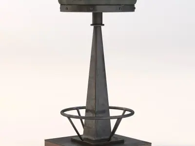 Flint Vintage Bar Stool 3D model