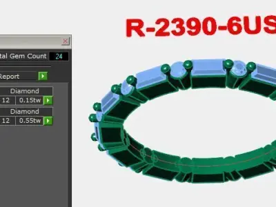 Band Ring 3D print model 16