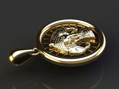 Ganesha Airavata 3 Headed Elephant Pendant 3D print model