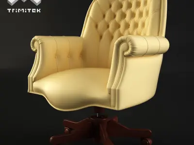 Luxury Executive Chair with tufted back 3D model
