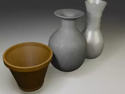 Vases  Low-poly 3D model