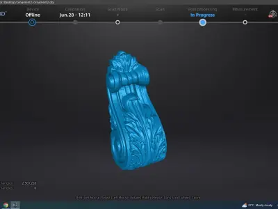Wood Art Sculpture 3D model