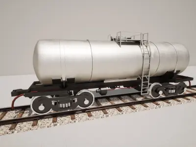 Animated game-ready TankcarV7 Low-poly 3D model