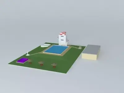 Otto Ballod swiming pool Free 3D model