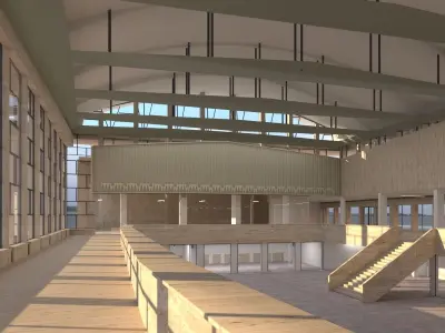 Brasov Railway Station Romania 3D model