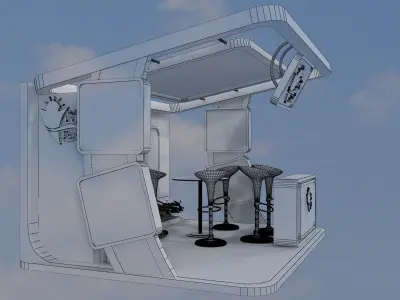 Booth Exhibition Stand a352 3D model