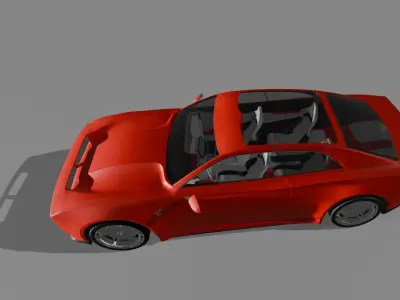 dodge car 3d model Low-poly 3D model
