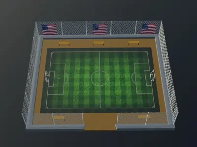 Soccer Stadium - USA Low-poly 3D model