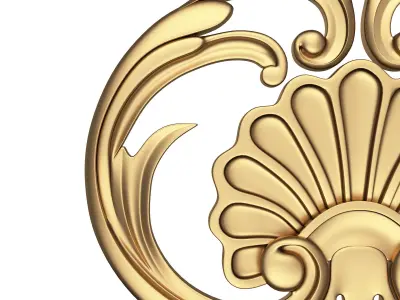 Shell Corbel 07 Low-poly 3D model
