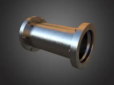 Steel Straight Pipe 3D model