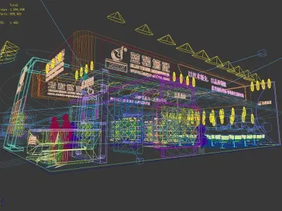 Booth - Area - 15X9-3DMAX2009-01 3D model