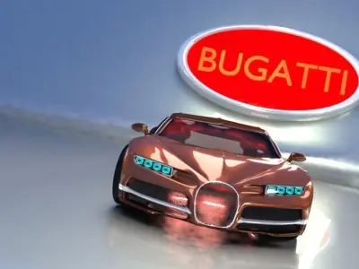 bugatti car 3D model from CGTrader
