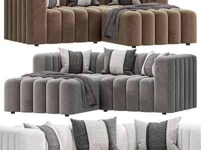 Langham 2 Piece Sectional Sofa Artesanos 3D model