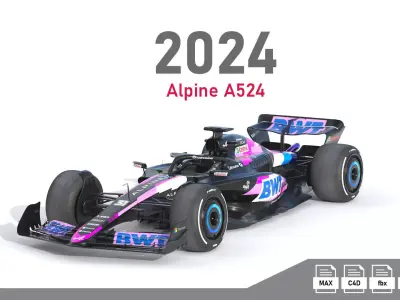 F1 Alpine A524 2024 3D model