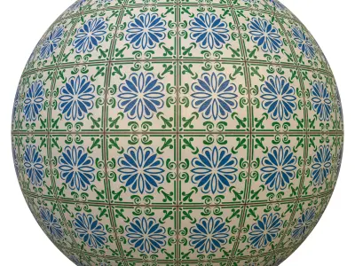 tile patterned 136-seamless-4k-pbr  3D model