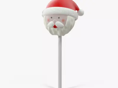 Cake Pop Santa Claus Low-poly 3D model
