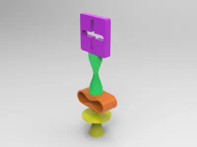 Vab Totem Decor Low-poly 3D model