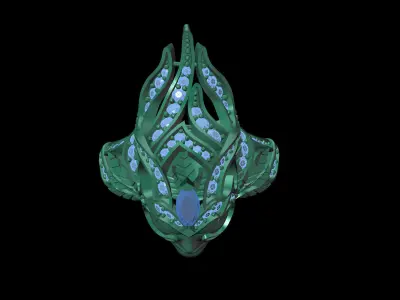 Women Ring 3D print model 5