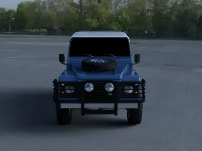 Land Rover Defender 90 Hard Top HDRI 3D model