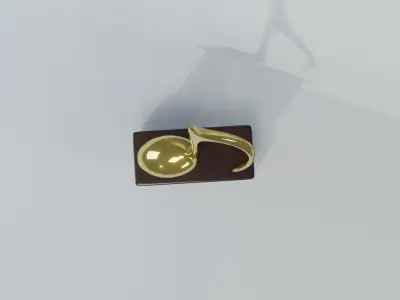 Art Decoration - Eight Note - Golden Prize Low-poly 3D model