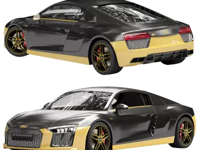Audi R8 3D model - Textured and UV Mapped
