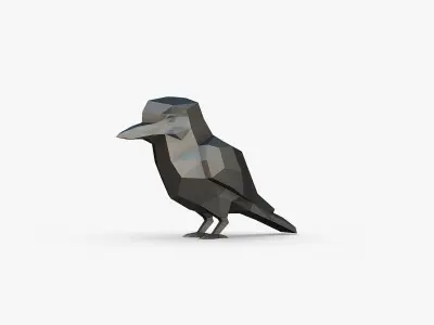 kookaburra low poly 3D print model